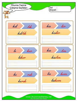 ı sesi Grubu Çalışma Sayfaları